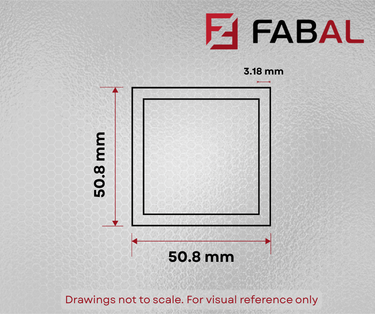 50.8mm x 50.8mm x 3.18mm Aluminium Box