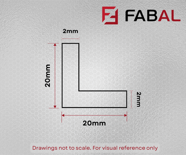 20mm x 20mm x 2mm Angle